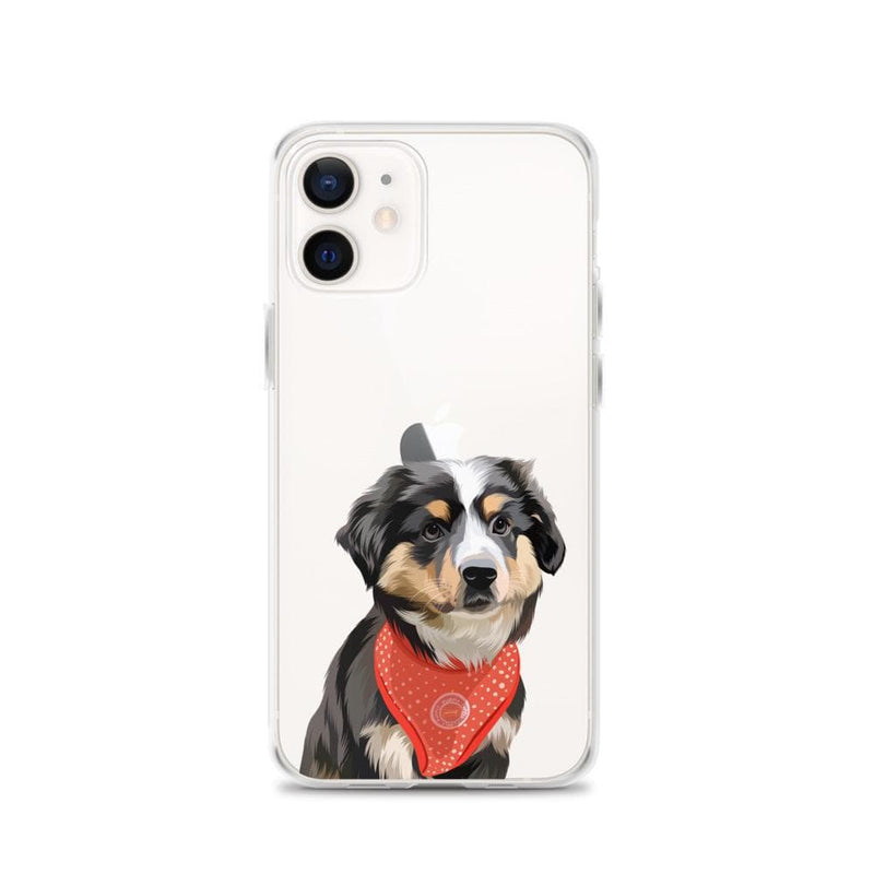 Curated Paws iPhone 12 Custom Pet Portrait – iPhone Case Custom Pet Portrait Illustration Dog Cat Animal Drawing Artwork