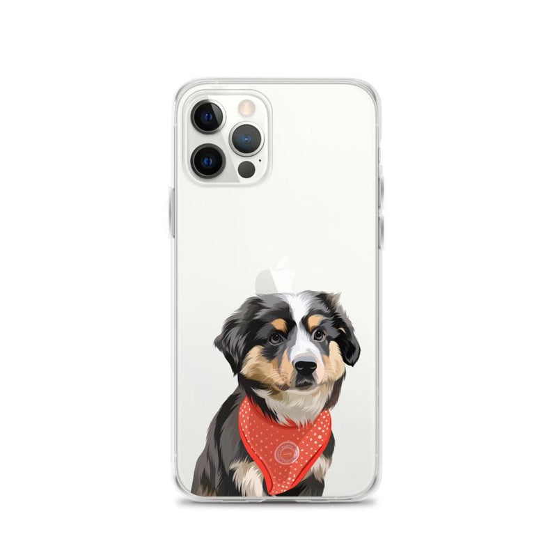 Curated Paws iPhone 12 Pro Custom Pet Portrait – iPhone Case Custom Pet Portrait Illustration Dog Cat Animal Drawing Artwork