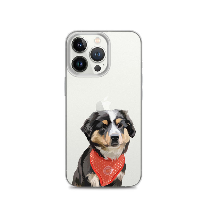 Curated Paws iPhone 13 Pro Custom Pet Portrait – iPhone Case Custom Pet Portrait Illustration Dog Cat Animal Drawing Artwork
