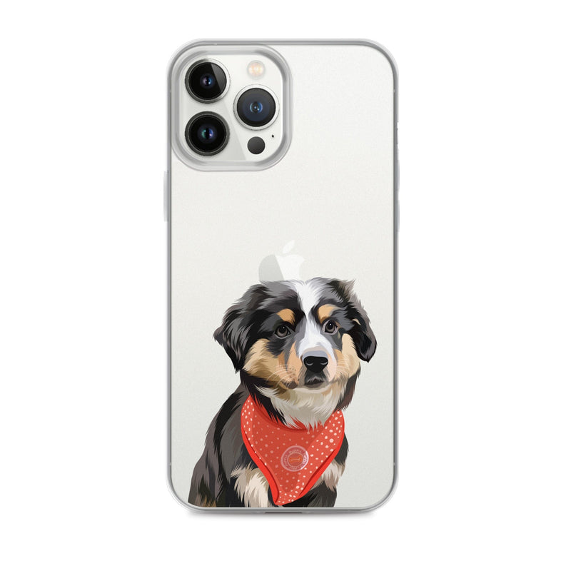 Curated Paws iPhone 13 Pro Max Custom Pet Portrait – iPhone Case Custom Pet Portrait Illustration Dog Cat Animal Drawing Artwork