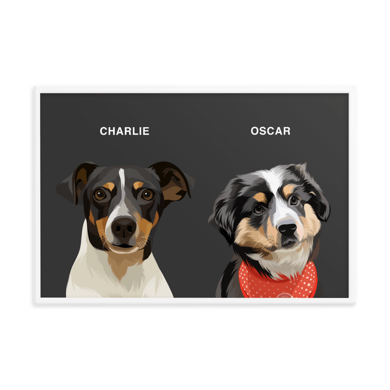 Curated Portrait (Two Pets) - Framed